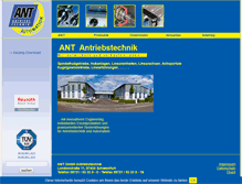 Tablet Screenshot of ant-antriebstechnik.de